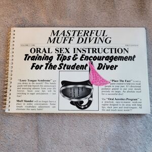 Vintage 1984 Masterful Muff Diving Oral Sex Instruction Humorous Adult Novelty